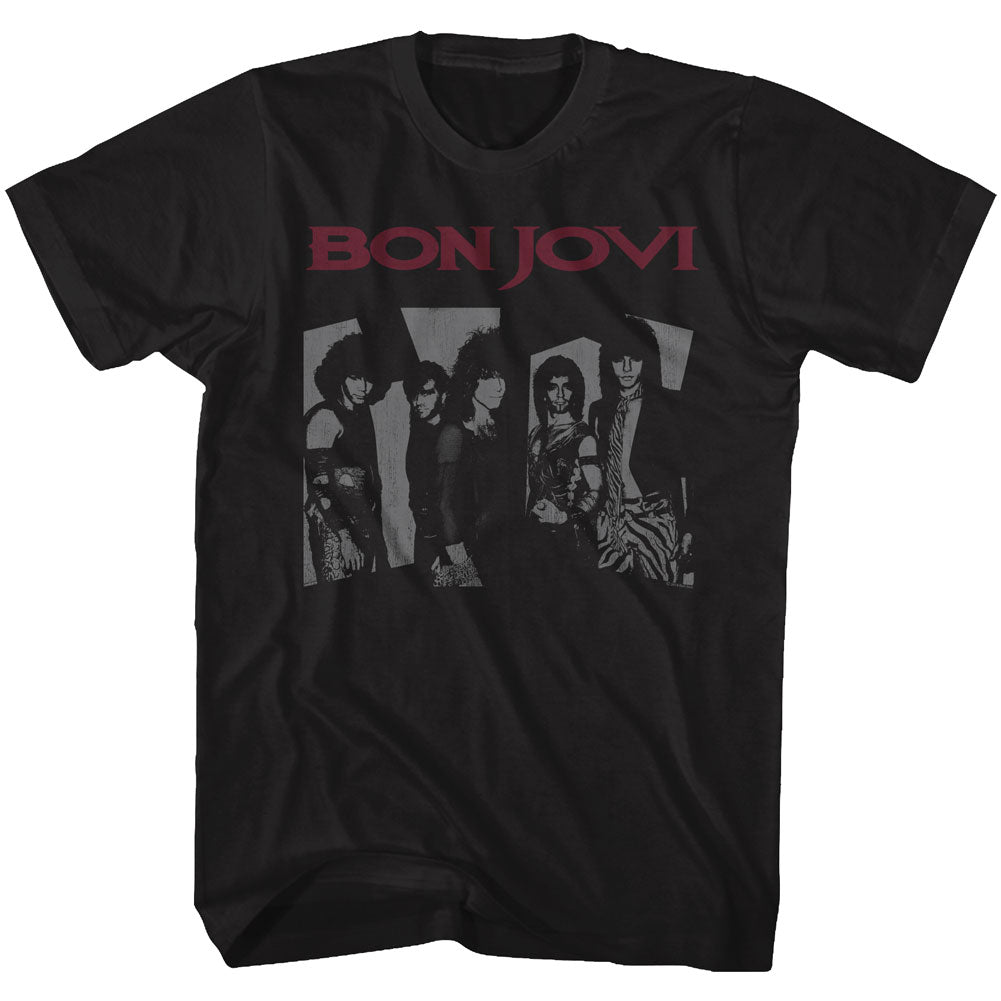 Bon Jovi Mens S/S T-Shirt - Retrojovi - Solid Black