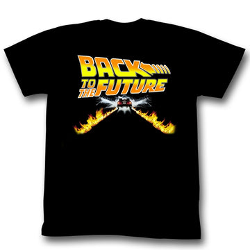 Back To The Future Mens S/S T-Shirt - Btf Car - Solid Black
