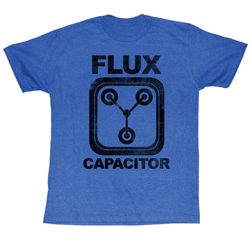 Back To The Future Mens S/S T-Shirt - Flux - Heather Royal Heather