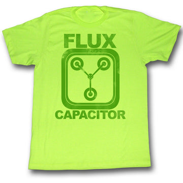 Back To The Future Mens S/S T-Shirt - Neon Flux - Heather Neon Mint Heather