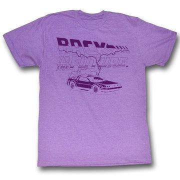 Back To The Future Mens S/S T-Shirt - Future Purple - Heather Neon Purple Heather