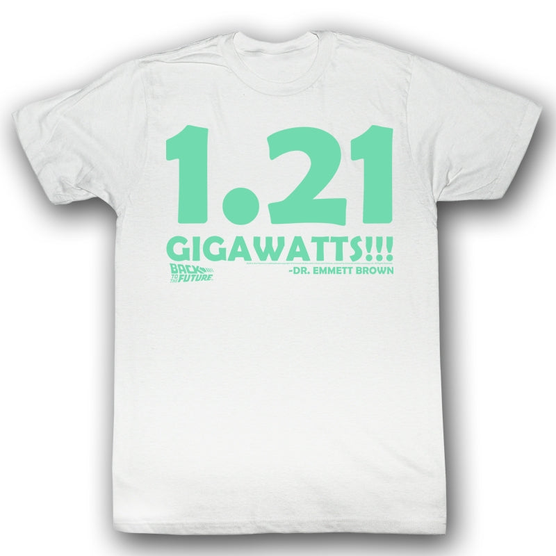 Back To The Future Mens S/S T-Shirt - Big Gig - Solid White