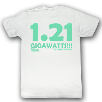 Back To The Future Mens S/S T-Shirt - Big Gig - Solid White