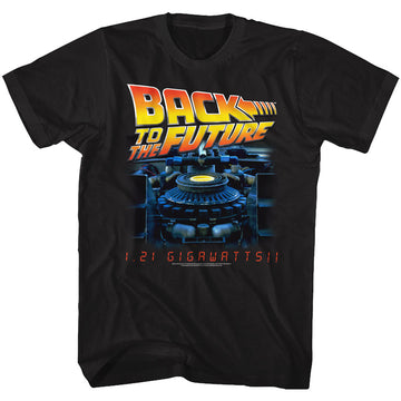 Back To The Future Mens S/S T-Shirt - G Side - Solid Black