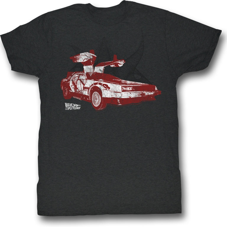 Back To The Future Mens S/S T-Shirt - Doorrrs - Heather Black Heather
