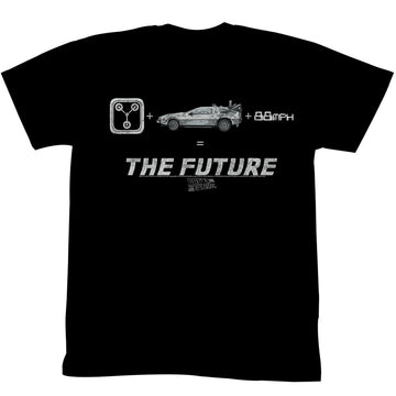 Back To The Future Mens S/S T-Shirt - The Future - Solid Black