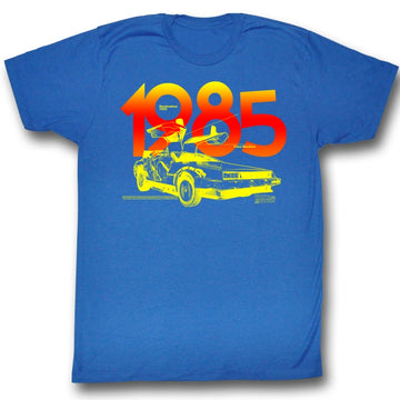 Back To The Future Mens S/S T-Shirt - Way Ba - Solid Royal