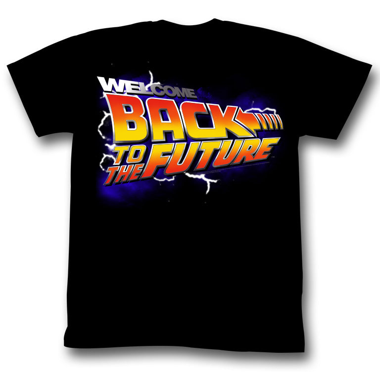 Back To The Future Mens S/S T-Shirt - Wbs - Solid Black