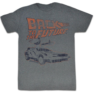 Back To The Future Mens S/S T-Shirt - My Other Car - Heather Graphite Heather