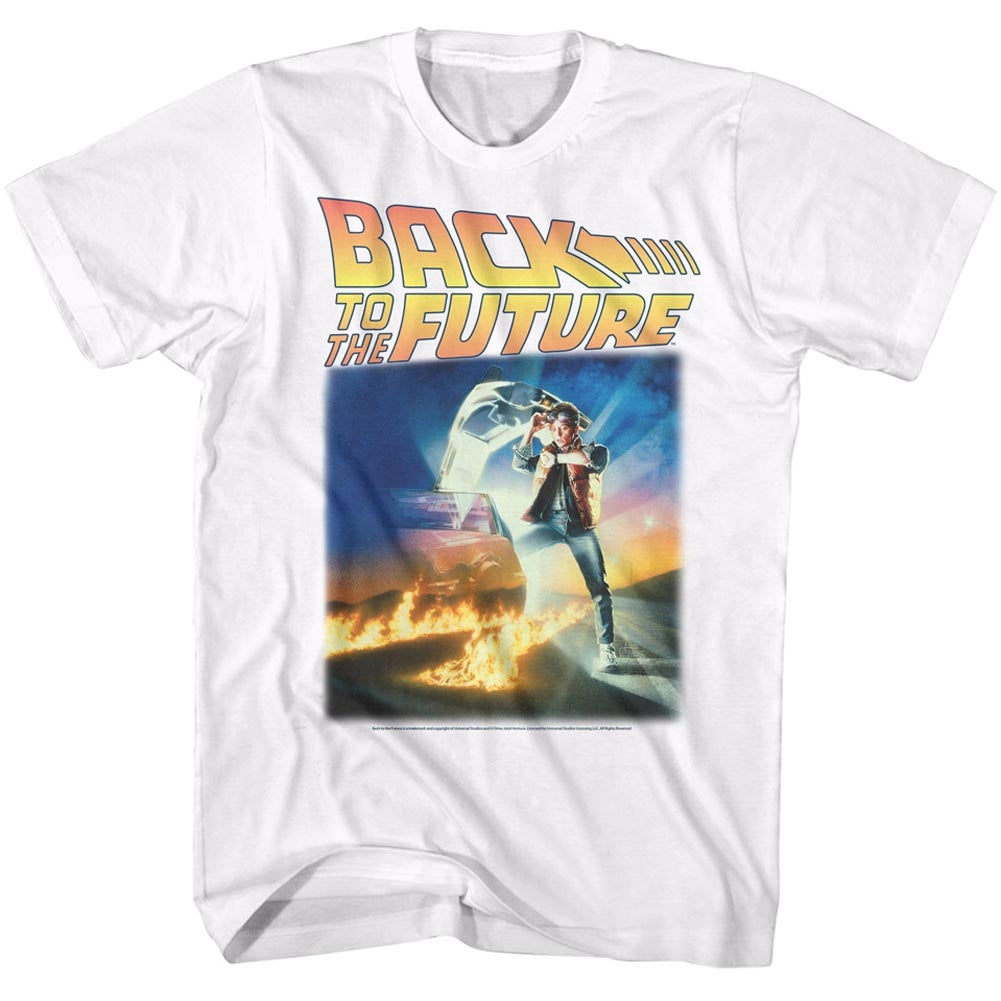 Back To The Future Mens S/S T-Shirt - This Time - Solid White