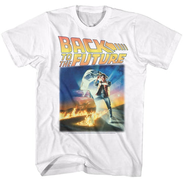 Back To The Future Mens S/S T-Shirt - This Time - Solid White