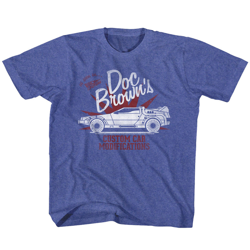 Back To The Future Toddler S/S T-Shirt - Custom Stuff - Heather Vintage Royal