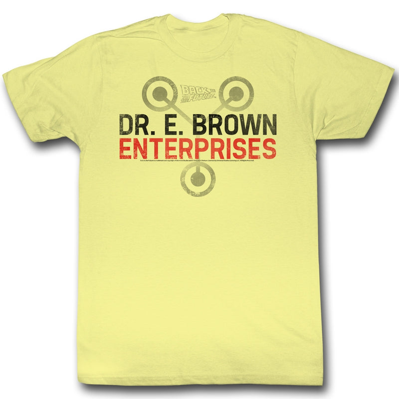 Back To The Future Mens S/S T-Shirt - Whio Dat Brown? - Heather Yellow Heather