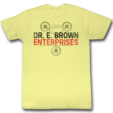 Back To The Future Mens S/S T-Shirt - Whio Dat Brown? - Heather Yellow Heather