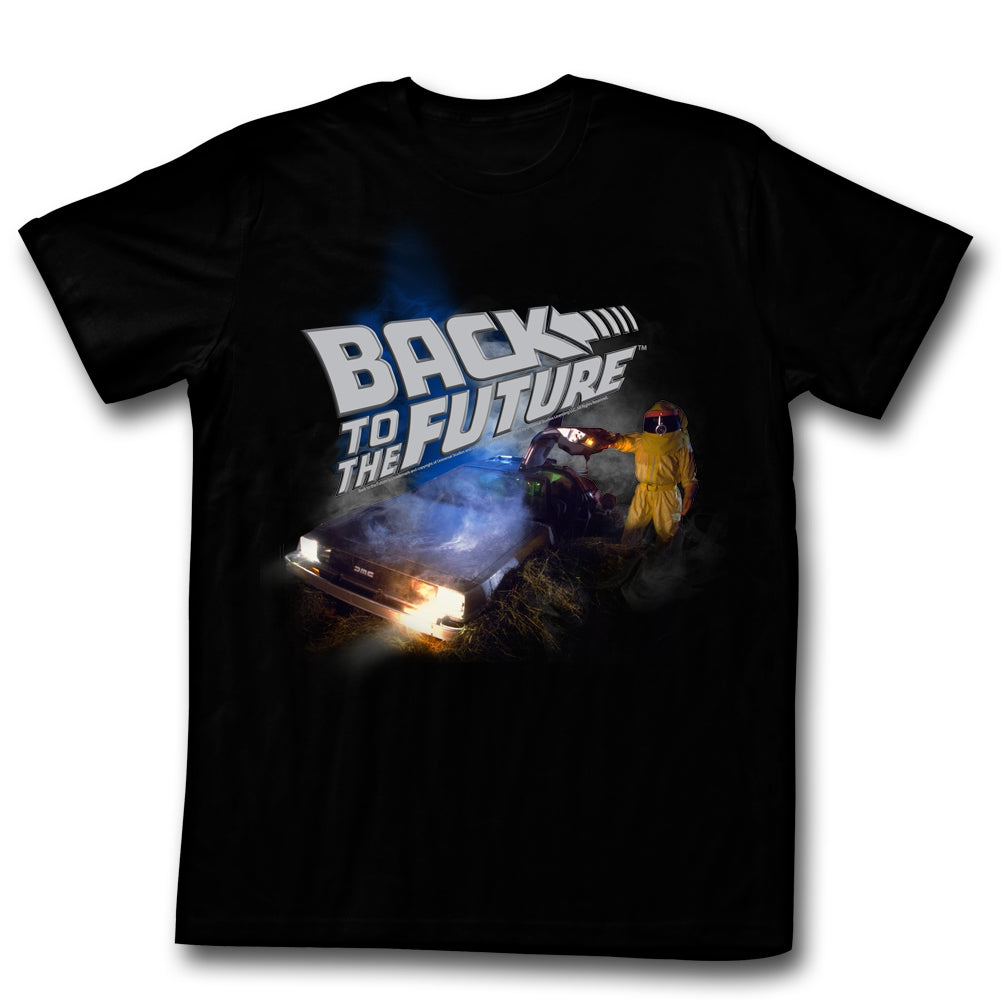 Back To The Future Mens S/S T-Shirt - Smoky - Solid Black