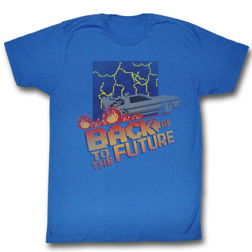 Back To The Future Mens S/S T-Shirt - Nes Cover - Solid Royal