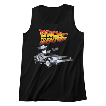 Back To The Future Mens  Tank - Car - Solid Black