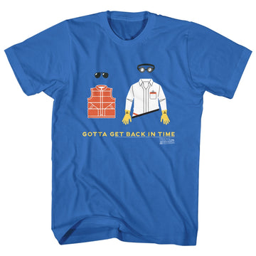Back To The Future Mens S/S T-Shirt - Gotta Get Back - Solid Royal