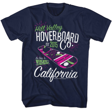 Back To The Future Mens S/S T-Shirt - Hoverco - Solid Navy