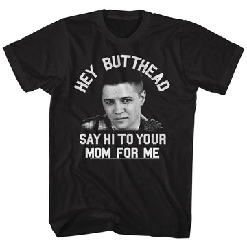 Back To The Future Mens S/S T-Shirt - Hey Butthead - Solid Black