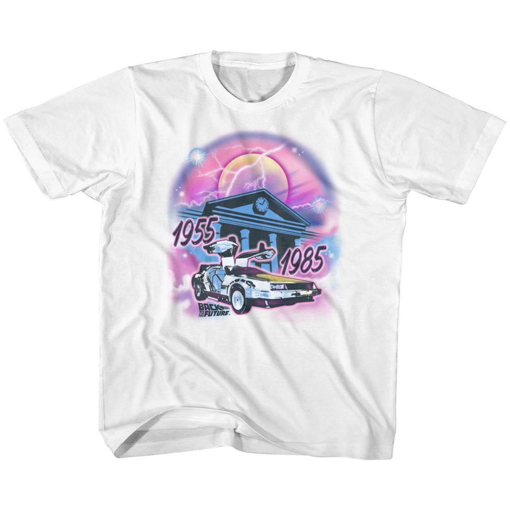 Back To The Future Toddler S/S T-Shirt - Airbrush - Solid White