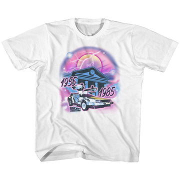 Back To The Future Toddler S/S T-Shirt - Airbrush - Solid White