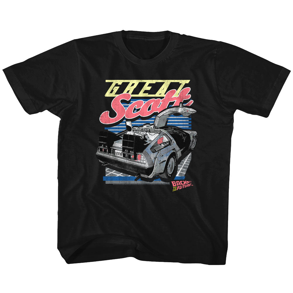 Back To The Future Youth S/S T-Shirt - Great Scott - Solid Black