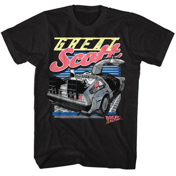 Back To The Future Mens S/S T-Shirt - Great Scott - Solid Black