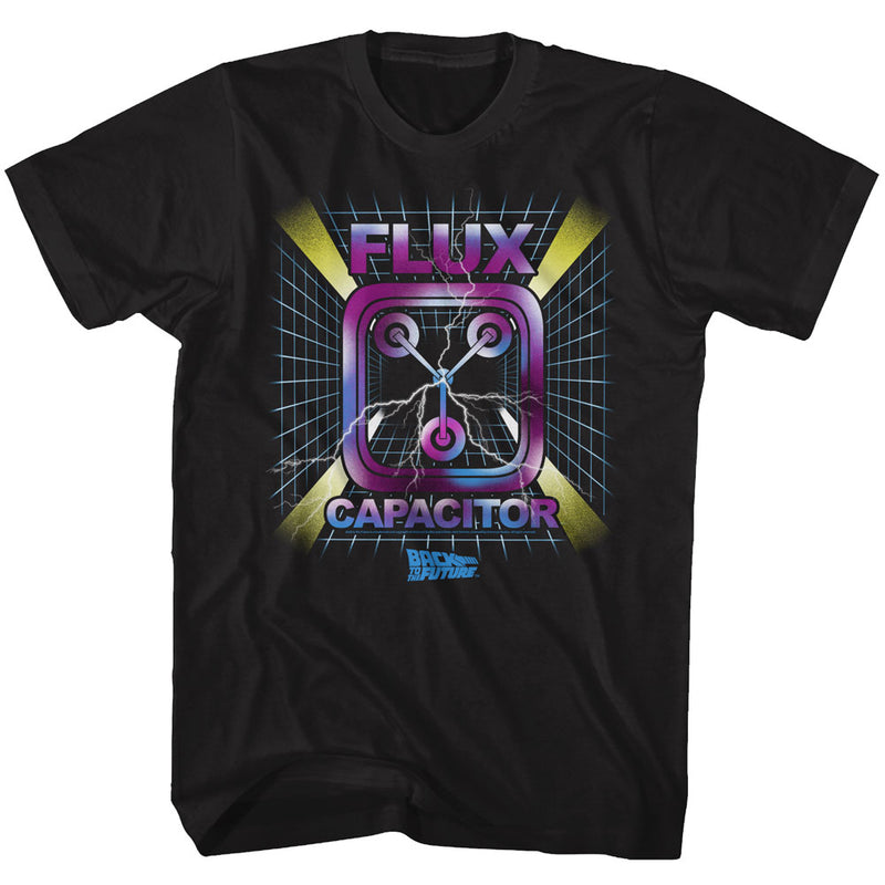Back To The Future Mens S/S T-Shirt - Flux Capacitor - Solid Black