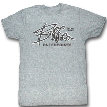 Back To The Future Mens S/S T-Shirt - Biff Co. - Heather Gray Heather