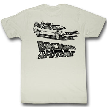 Back To The Future Mens S/S T-Shirt - Dmc Ink - Solid Natural