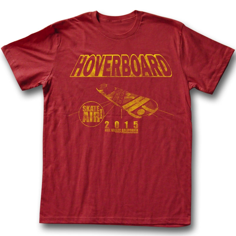 Back To The Future Mens S/S T-Shirt - New Board - Solid Red