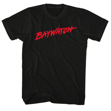 Baywatch Mens S/S T-Shirt - Logo - Solid Black