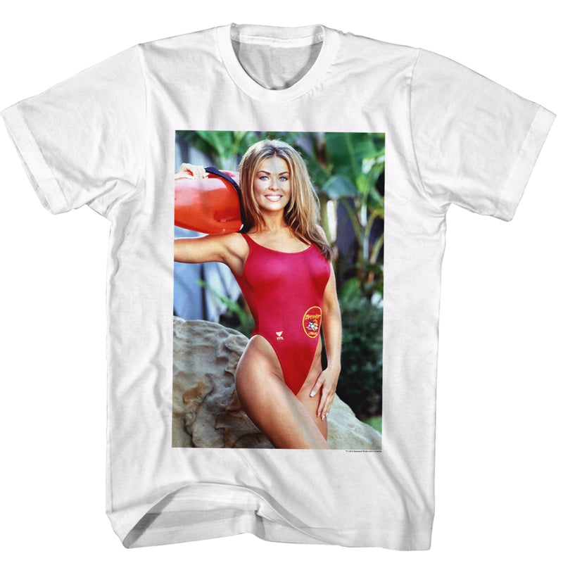Baywatch Mens S/S T-Shirt - Carmen - Solid White