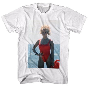 Baywatch Mens S/S T-Shirt - Pamela - Solid White