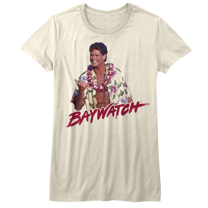 Baywatch Girls Juniors S/S T-Shirt - Righteous - Solid Natural