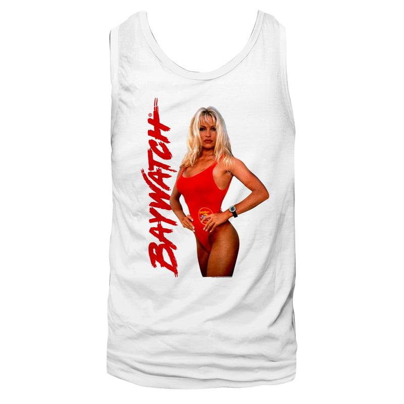 Baywatch Mens  Tank - Pamtank - Solid White
