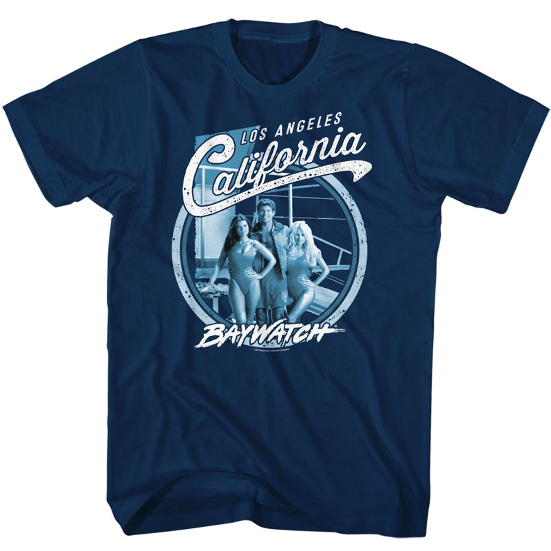 Baywatch Mens S/S T-Shirt - Calibay - Solid Navy