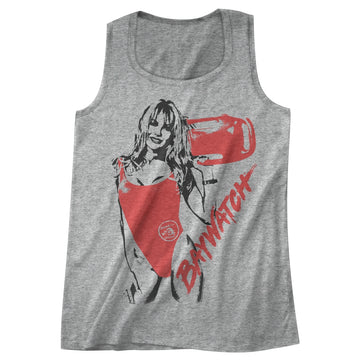 Baywatch Mens  Tank - Two Tone - Solid Gray Heather