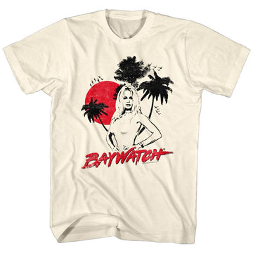 Baywatch Mens S/S T-Shirt - Sketch - Solid Natural