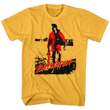 Baywatch Mens S/S T-Shirt - Red Dawn - Solid Ginger