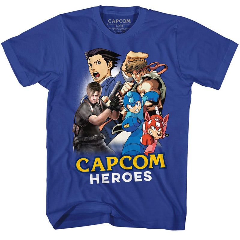 Capcom Mens S/S T-Shirt - Cartoonmash - Solid Royal
