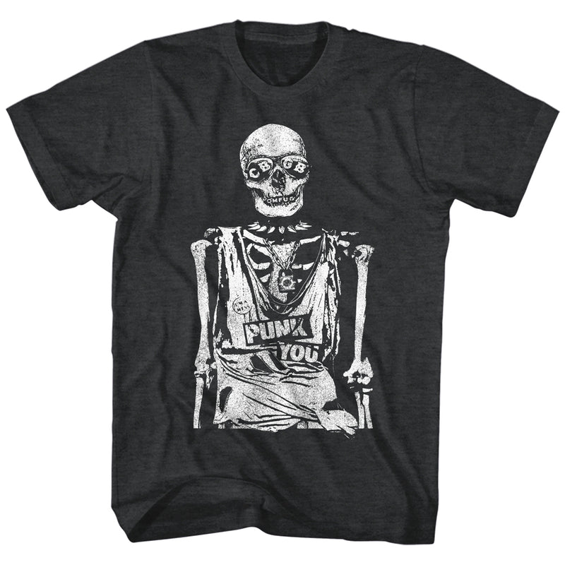 CBGB Mens S/S T-Shirt - Punk You - Heather Black Heather