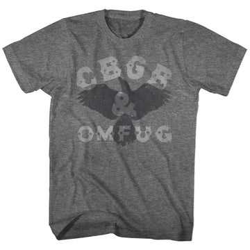 CBGB Mens S/S T-Shirt - Crow - Heather Graphite Heather