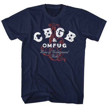 CBGB Mens S/S T-Shirt - Snakes - Solid Navy