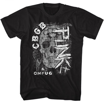 CBGB Mens S/S T-Shirt - Punk It - Solid Black