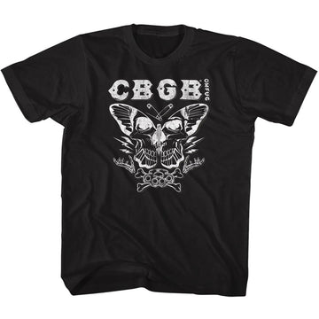 CBGB Toddler S/S T-Shirt - Butterfly Collage - Solid Black