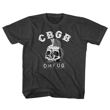 CBGB Toddler S/S T-Shirt - Dead Mohawk - Heather Black Heather