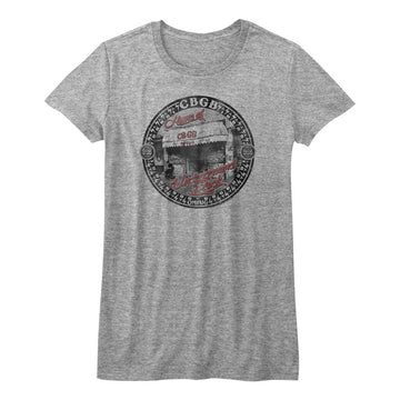 CBGB Girls Juniors S/S T-Shirt - Circle Scene - Heather Gray Heather