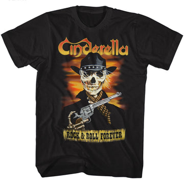Cinderella Mens S/S T-Shirt - Skelerella - Solid Black